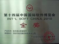锐奇软件十四届国际软博会金奖